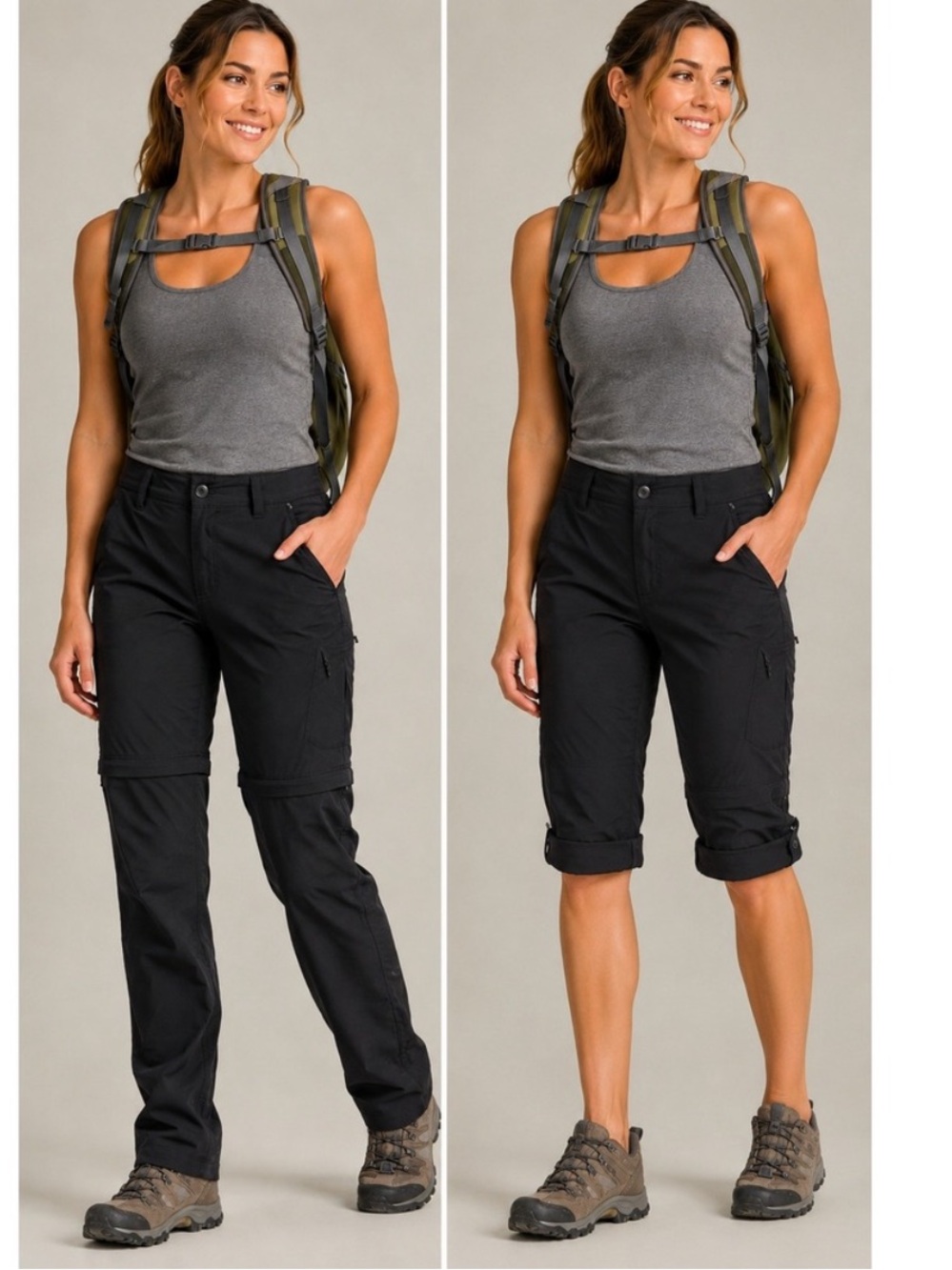prAna Halle Pants Size 2 Straight Leg Stretch Roll Up Hiking Outdoor Camping